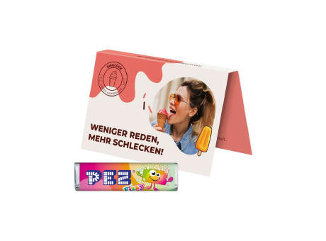 Werbekarte Visitenkartenformat PEZ