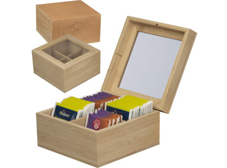 Teebox aus Bambus für 40 Teebeutel SIMONETTA