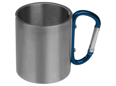Tasse aus Metall mit Karabinerhaken, 200ml ANGELICA