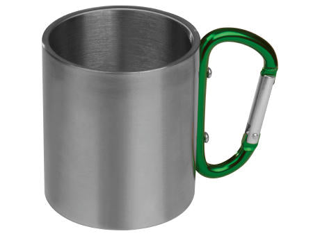 Tasse aus Metall mit Karabinerhaken, 200ml ANGELICA