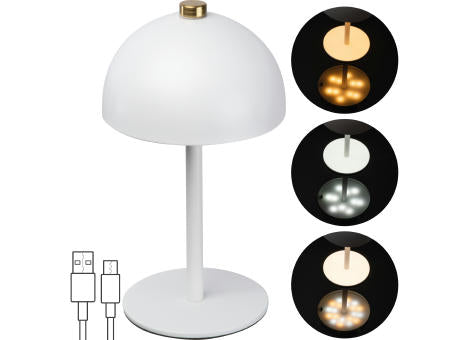Tischlampe aus Edelstahl mit Akku  CODY