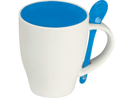Tasse aus Porzellan mit Löffel, 250ml ARMANDO