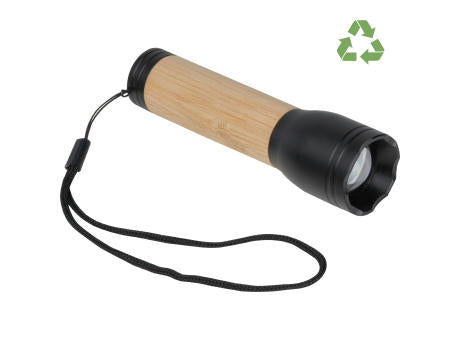 Bambus Taschenlampe mit Akku TRAVIS