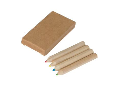 Set bestehend aus 4 Holzbuntstiften SERAFIN