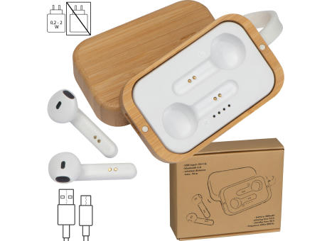 Bluetooth Kopfhörer in einer Bambusbox HAZEL