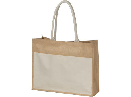 Jutetasche mit Vorfach ANA