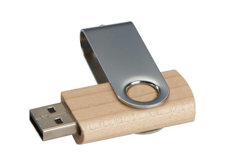 USB Stick aus hellem Holz 4GB KLAUDIA