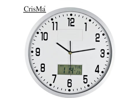 Analoge Wanduhr mit Digitalanzeige FRED