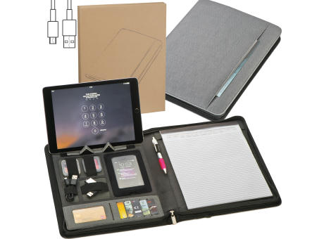 A4 Schreibmappe mit integrierter Powerbank JOCELYN