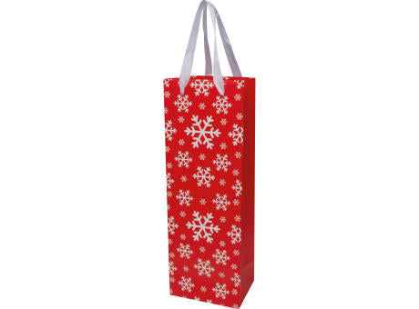 Weihnachtstragetüte aus Papier für eine Flasche ADELHEID
