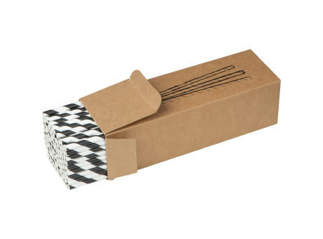 100er Set Trinkhalme aus Papier CARTER