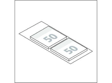 Haftnotiz-Karte Note-Card 2 Haftnotizblöcke 72 × 72 mm Trägerkarte