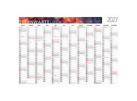 Wandplaner Cosmos 841 × 594 mm Jan. – Dez.