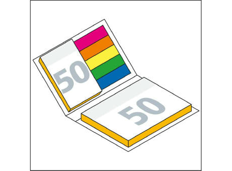 Haftnotiz-Set Budapest 50/50 Haftzettel bedruckt Farbschnitt individuell