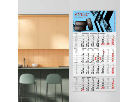 4-Monatskalender Einblatt Budget 4 EXPRESS Schrift modern