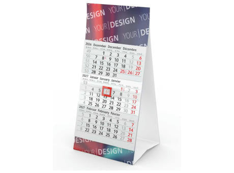 Tischkalender Mini 3 Karton-Dachaufsteller