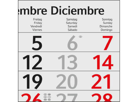 3-Monatskalender Mehrblock Profil 3 RECYCLING Schrift modern