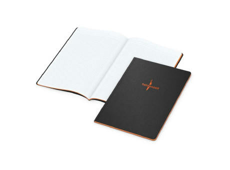 Notizbuch Tablet-Book Farbschnitt Naturkarton-Softcover schwarz