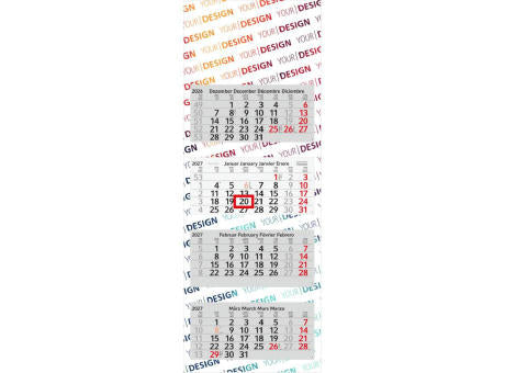 4-Monatskalender Mehrblock Profil 4 RECYCLING Schrift modern