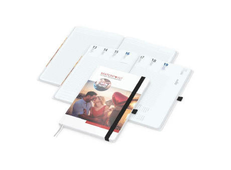 Wochenkalender vorne + Notizen hinten Match-Hybrid Papier-Hardcover