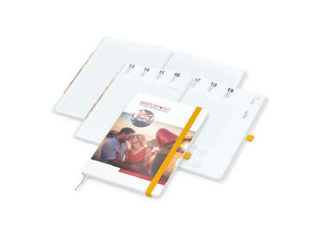 Wochenkalender vorne + Notizen hinten Match-Hybrid Papier-Hardcover