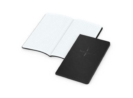 Notizbuch Tablet-Book Farbschnitt Naturkarton-Softcover schwarz