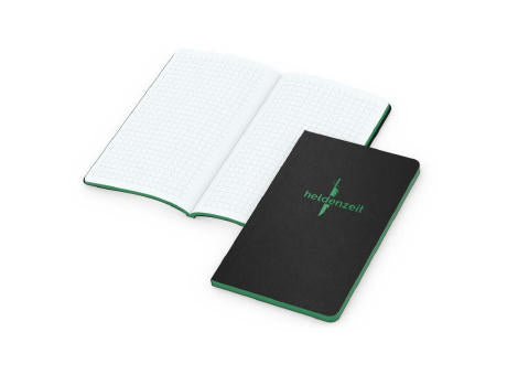 Notizbuch Tablet-Book Farbschnitt Naturkarton-Softcover schwarz