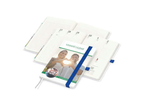Wochenkalender vorne + Notizen hinten Match-Hybrid RECYCLING Papier-Hardcover A5