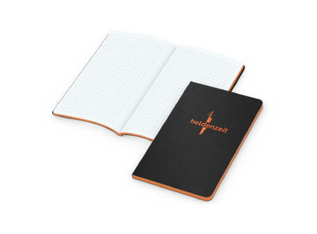 Notizbuch Tablet-Book Farbschnitt Naturkarton-Softcover schwarz