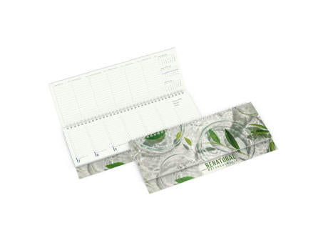 Tisch-Querkalender Compact RECYCLING 1 Woche = 2 Seiten 8–20 Uhr