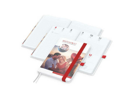 Wochenkalender vorne + Notizen hinten Match-Hybrid Papier-Hardcover