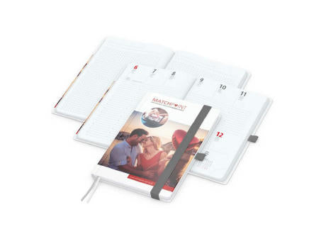 Wochenkalender vorne + Notizen hinten Match-Hybrid Papier-Hardcover