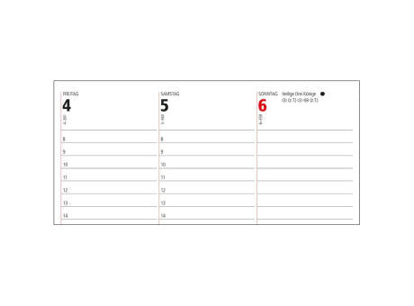 Tisch-Querkalender Signal 1 Woche = 1 Seite 8–20 Uhr