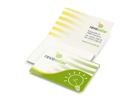 Haftnotizblock Memo-Card RECYCLING Format klein Naturkarton-Umschlag