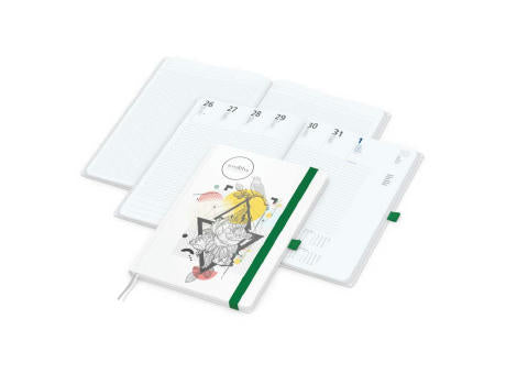 Wochenkalender vorne + Notizen hinten Match-Hybrid Papier-Hardcover