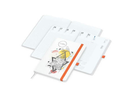 Wochenkalender vorne + Notizen hinten Match-Hybrid Papier-Hardcover