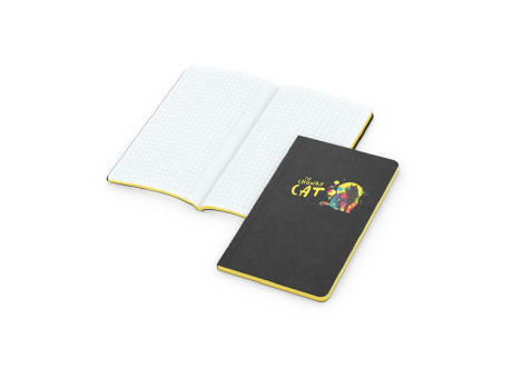 Notizbuch Tablet-Book Farbschnitt Naturkarton-Softcover schwarz