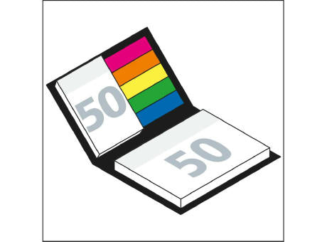 Haftnotiz-Set London Innenteil schwarz 50/50 Haftzettel