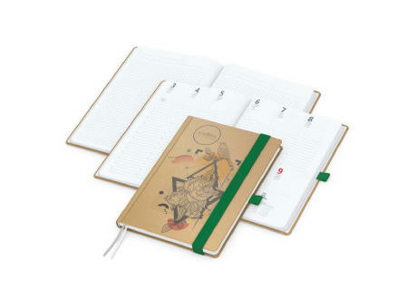 Wochenkalender vorne + Notizen hinten Match-Hybrid Papier-Hardcover