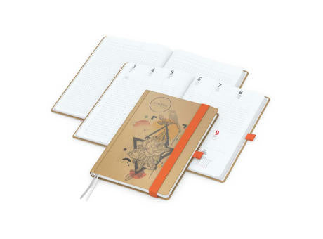 Wochenkalender vorne + Notizen hinten Match-Hybrid Papier-Hardcover