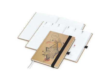Wochenkalender vorne + Notizen hinten Match-Hybrid Papier-Hardcover