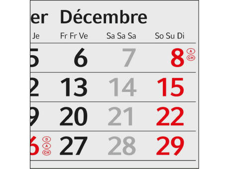 Tischkalender Mini 3 RECYCLING Karton-Dachaufsteller