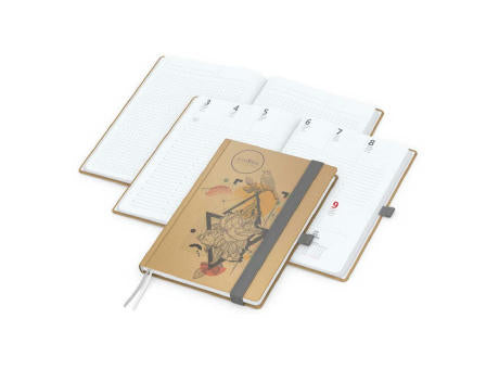 Wochenkalender vorne + Notizen hinten Match-Hybrid Papier-Hardcover