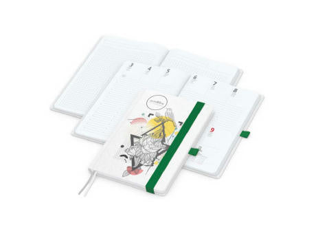 Wochenkalender vorne + Notizen hinten Match-Hybrid Papier-Hardcover