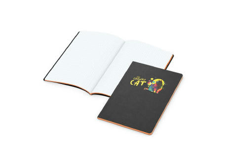Notizbuch Tablet-Book Farbschnitt Naturkarton-Softcover schwarz