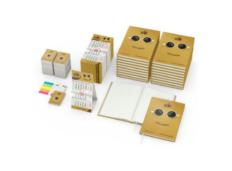 Spar-Set Eco RECYCLING 350 Tischkalender Notizbücher Haftnotiz-Sets