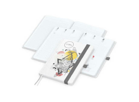Wochenkalender vorne + Notizen hinten Match-Hybrid Papier-Hardcover