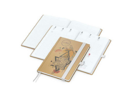 Wochenkalender vorne + Notizen hinten Match-Hybrid Papier-Hardcover