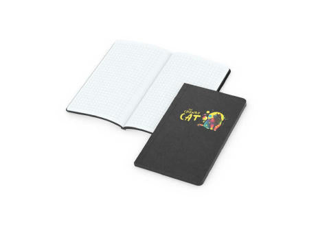 Notizbuch Tablet-Book Farbschnitt Naturkarton-Softcover schwarz