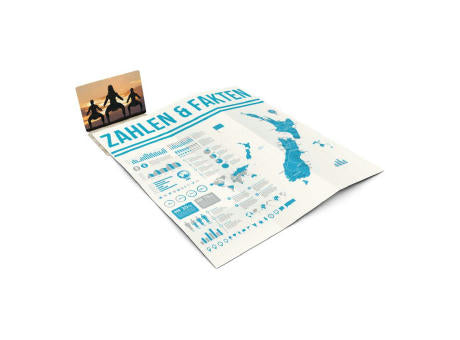 Faltplan Concept-Card Large RECYCLING 100 × 72 mm Naturkarton-Umschlag